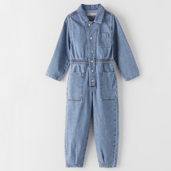 Zara Bottoms Zara Denim Jumpsuit Coveralls Long Sleeve Poshmark